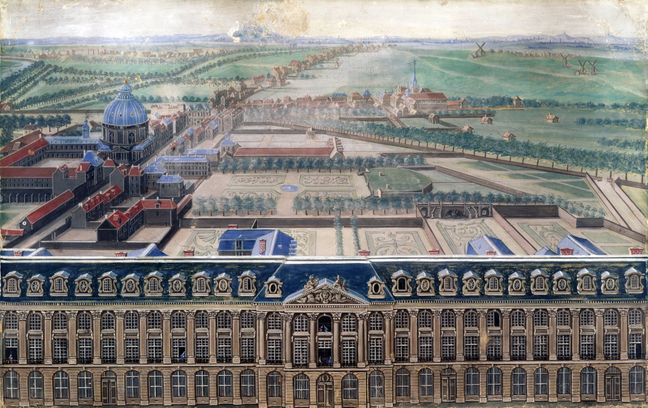 प्लेस लुइस-ले-ग्रैंड और फॉबबर्ग सेंट-ऑनोर का पश्चिम पहलू, c.1705 द्वारा वी। एंटियर