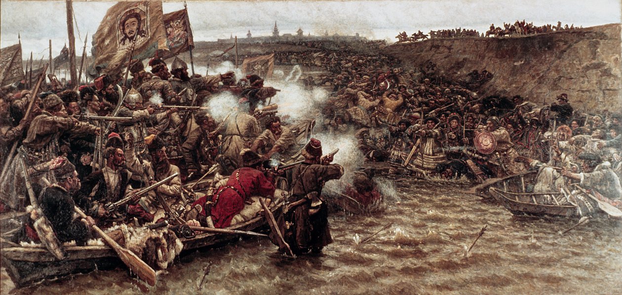 1582, 1895 में येरेक की साइबेरिया में विजय द्वारा वसीलीज इवानोविच सूरीकोव