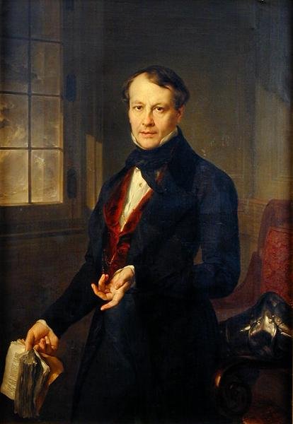 आरोन वेल का पोर्ट्रेट (1796-1878) c.1845 (जोड़ी के लिए 149723 देखें) द्वारा विसेंट लोपेज y पोर्टाना