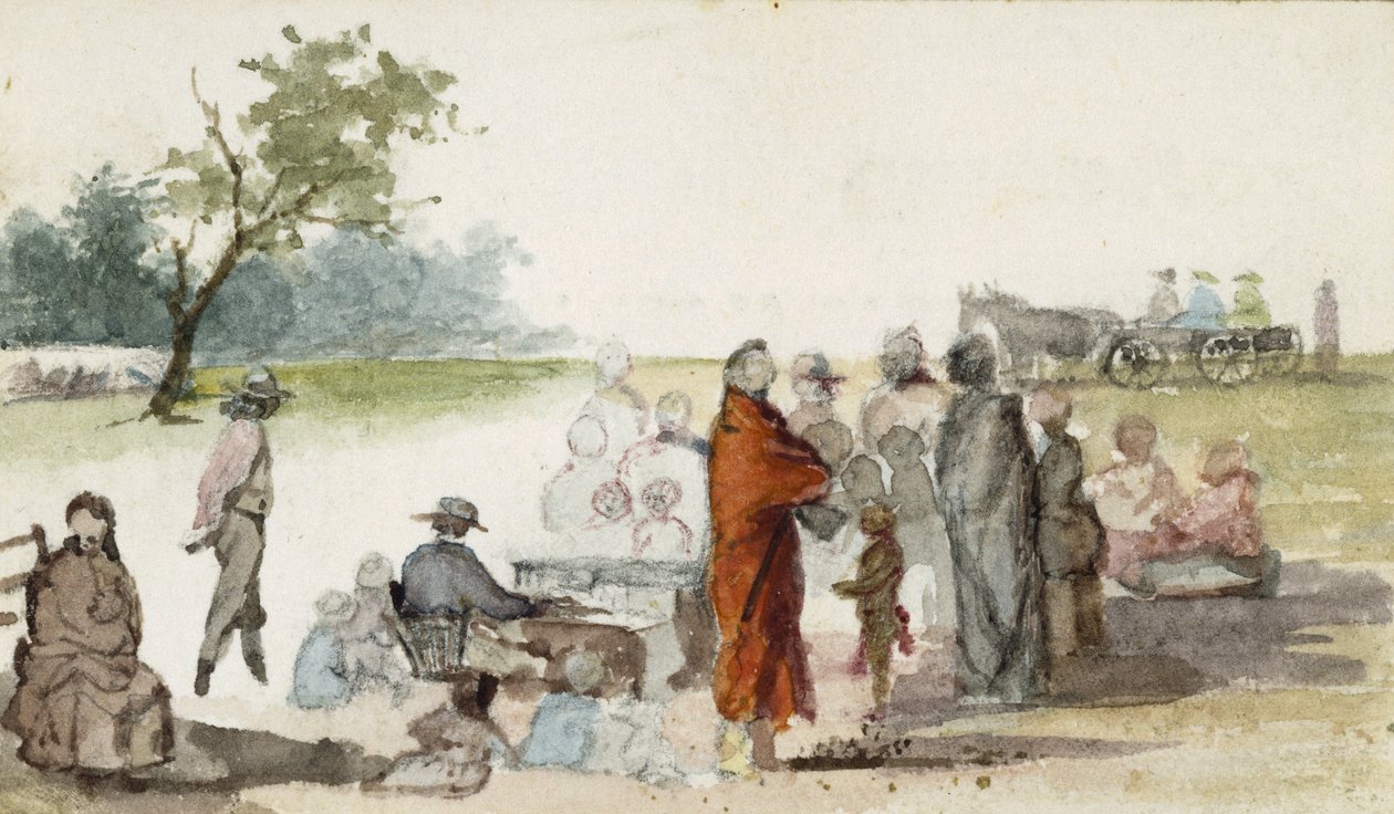 द ऑर्गेनिस्ट, 1869-71 (कागज पर wc) द्वारा विन्सेंट कोलियर