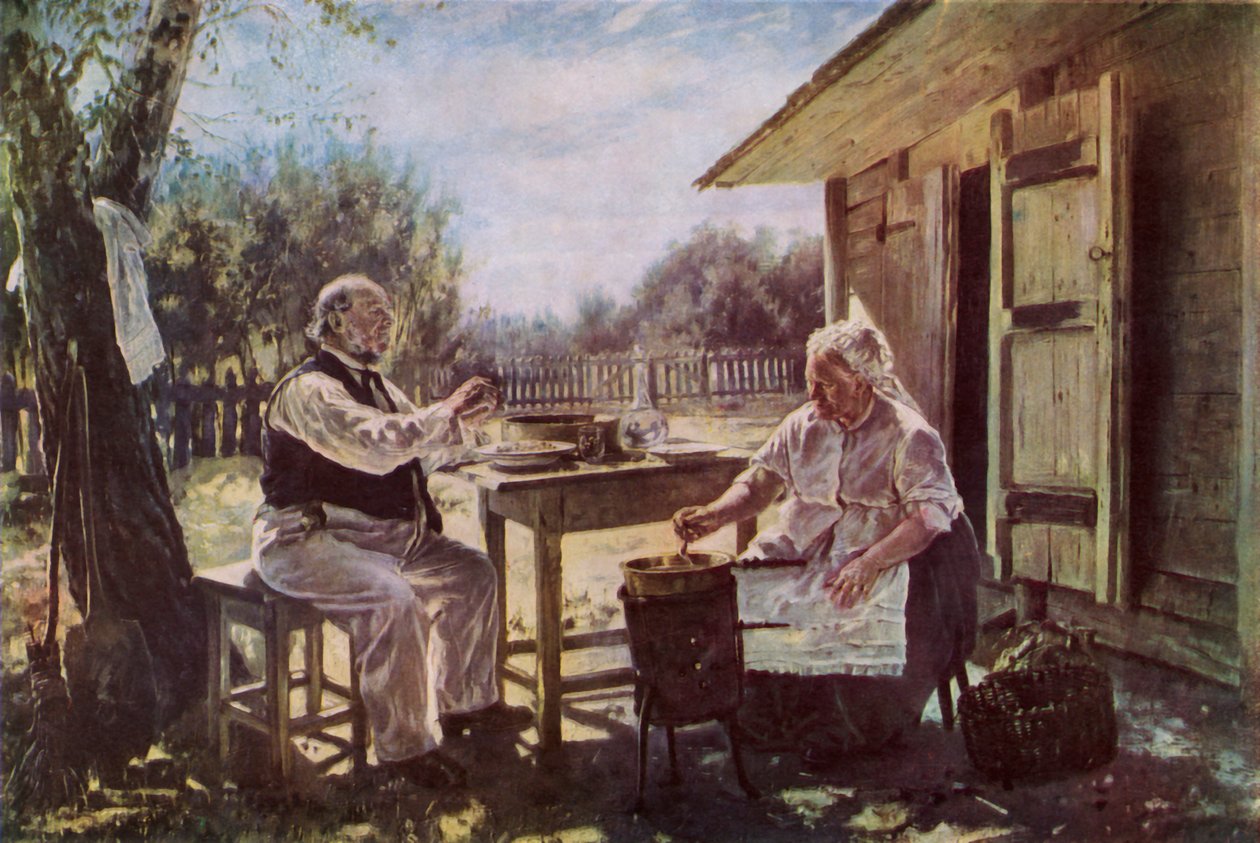 जैम-मेकिंग, 1876, 1965। द्वारा व्लादिमीर ईगोरोविक माकोवस्की