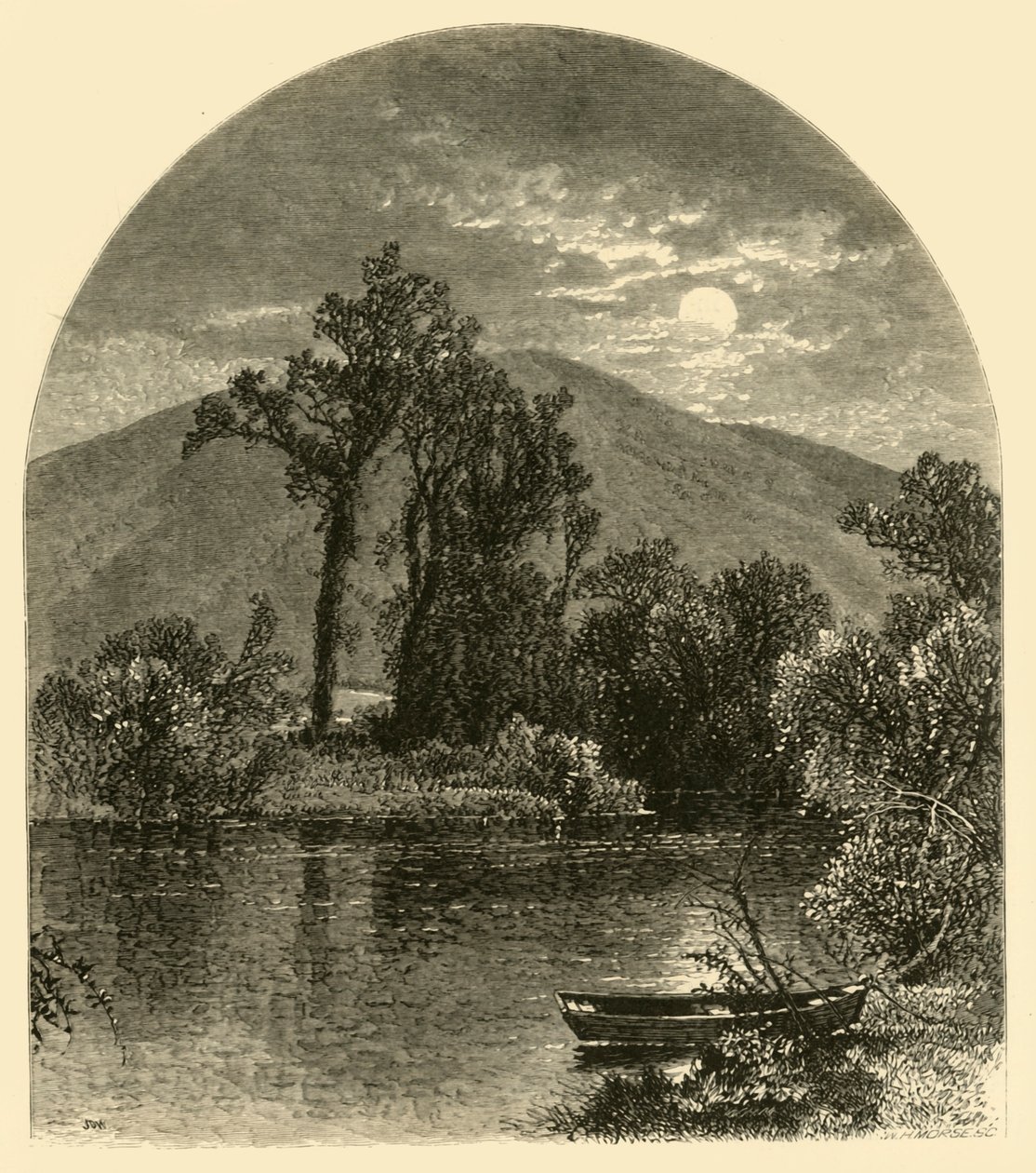 होसैक नदी, उत्तरी एडम्स, 1874। द्वारा डब्ल्यूएच मोर्स