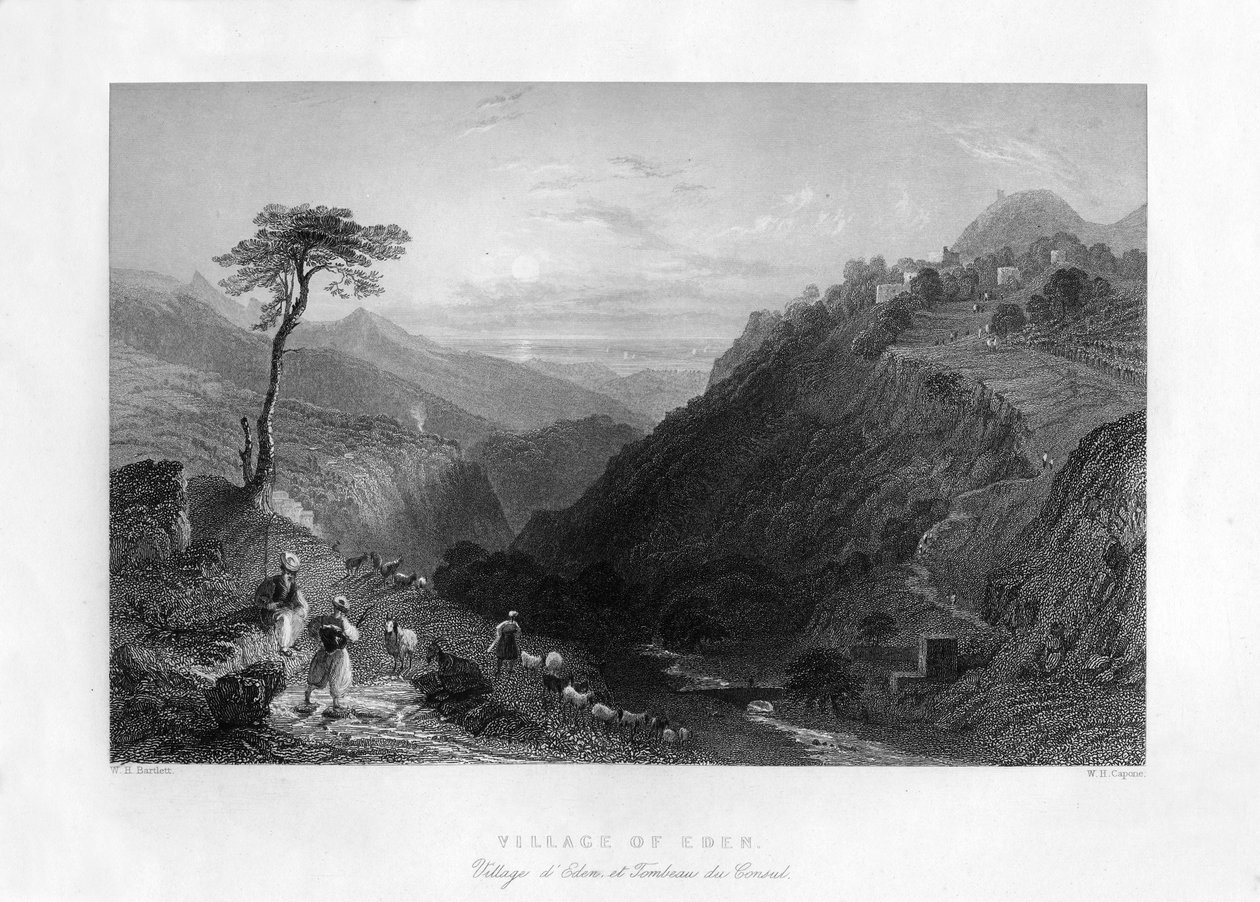 ईडन गांव, 1841। द्वारा WH कपोन