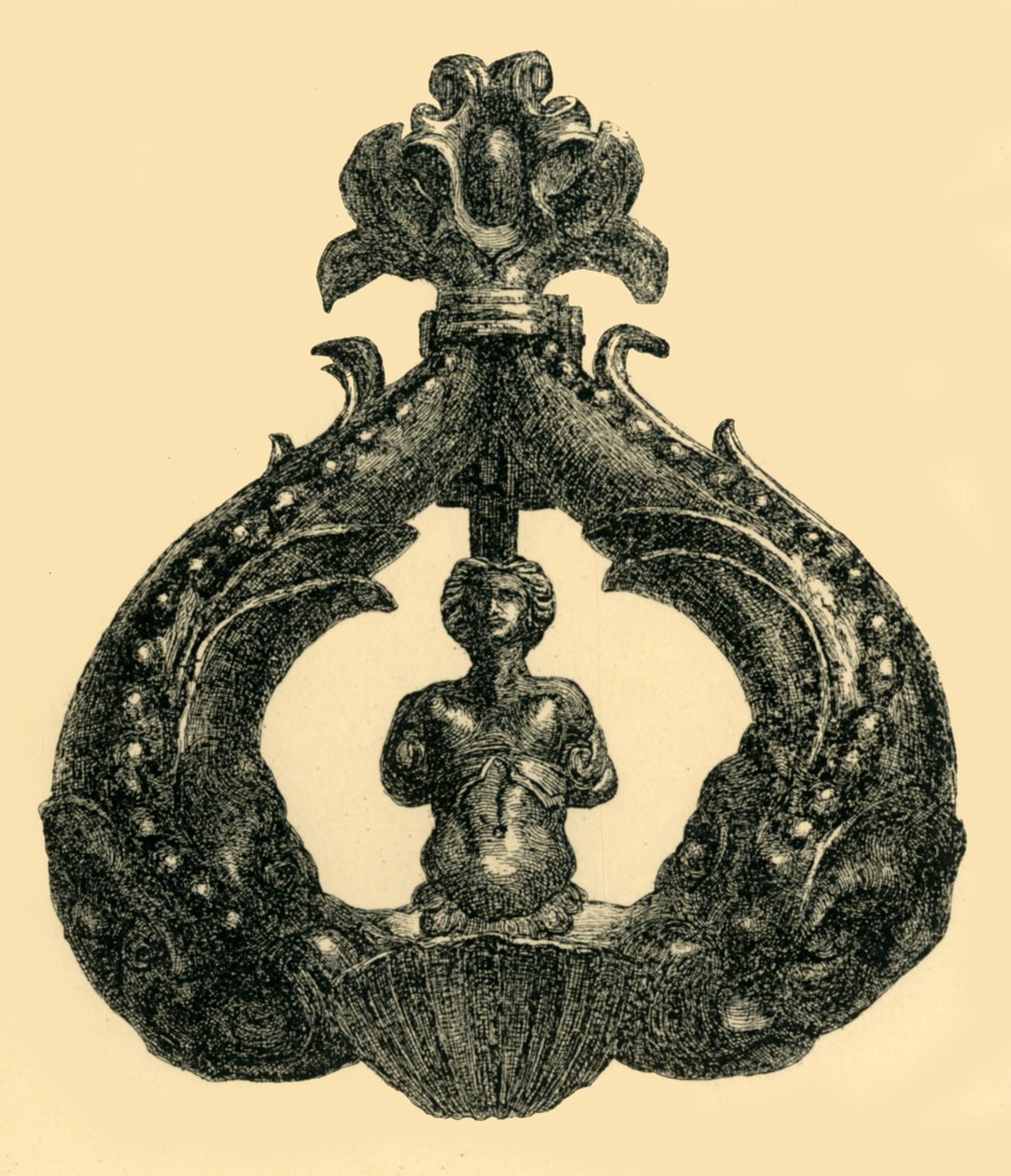 कांस्य द्वार खटखटाया, c1550-1600, 1881। द्वारा डब्ल्यू। हरबत्त