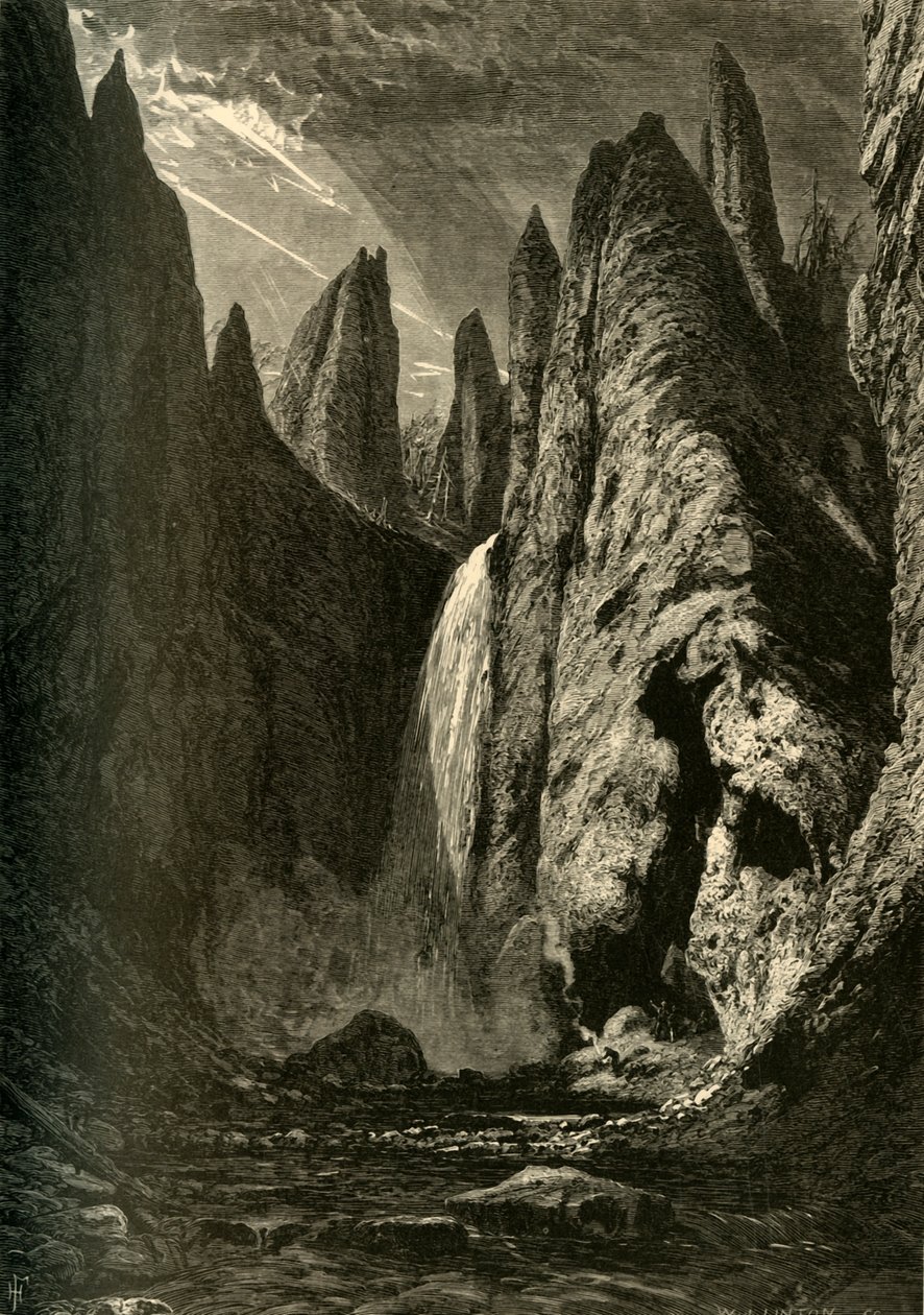 टॉवर फॉल्स, 1872। द्वारा डब्ल्यूजे लिंटन