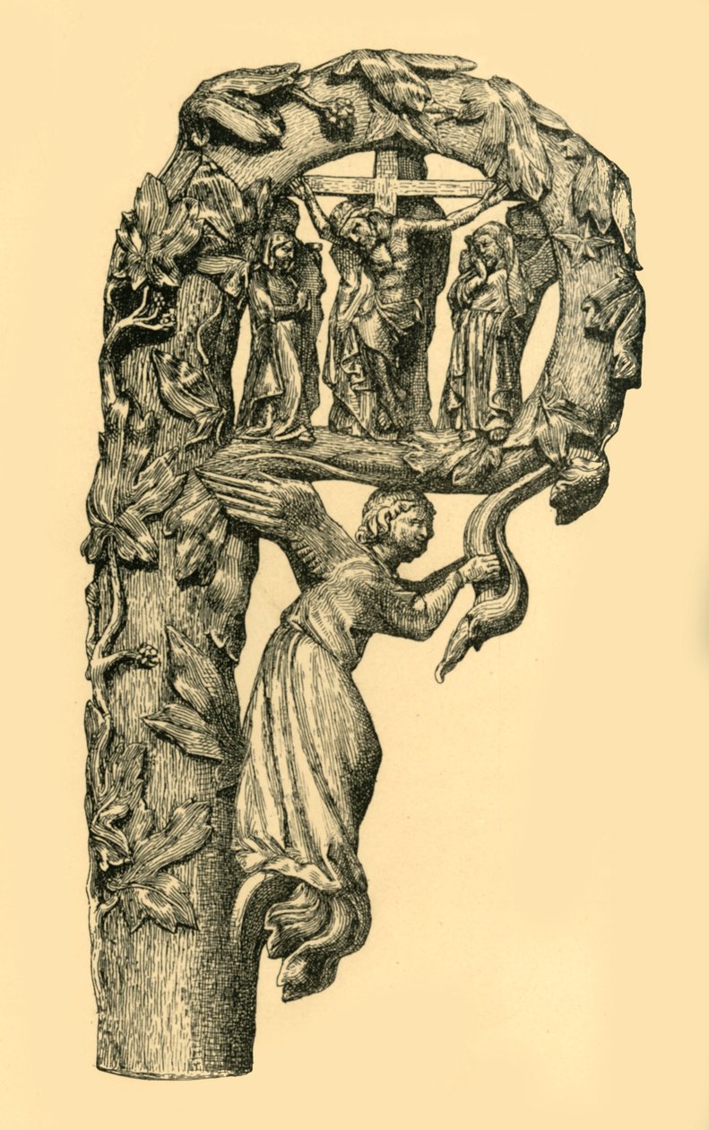 क्रूसीफिक्सन दृश्य, क्रॉज़िएर, 1330-1340, 1881। द्वारा डब्ल्यू। समझदार