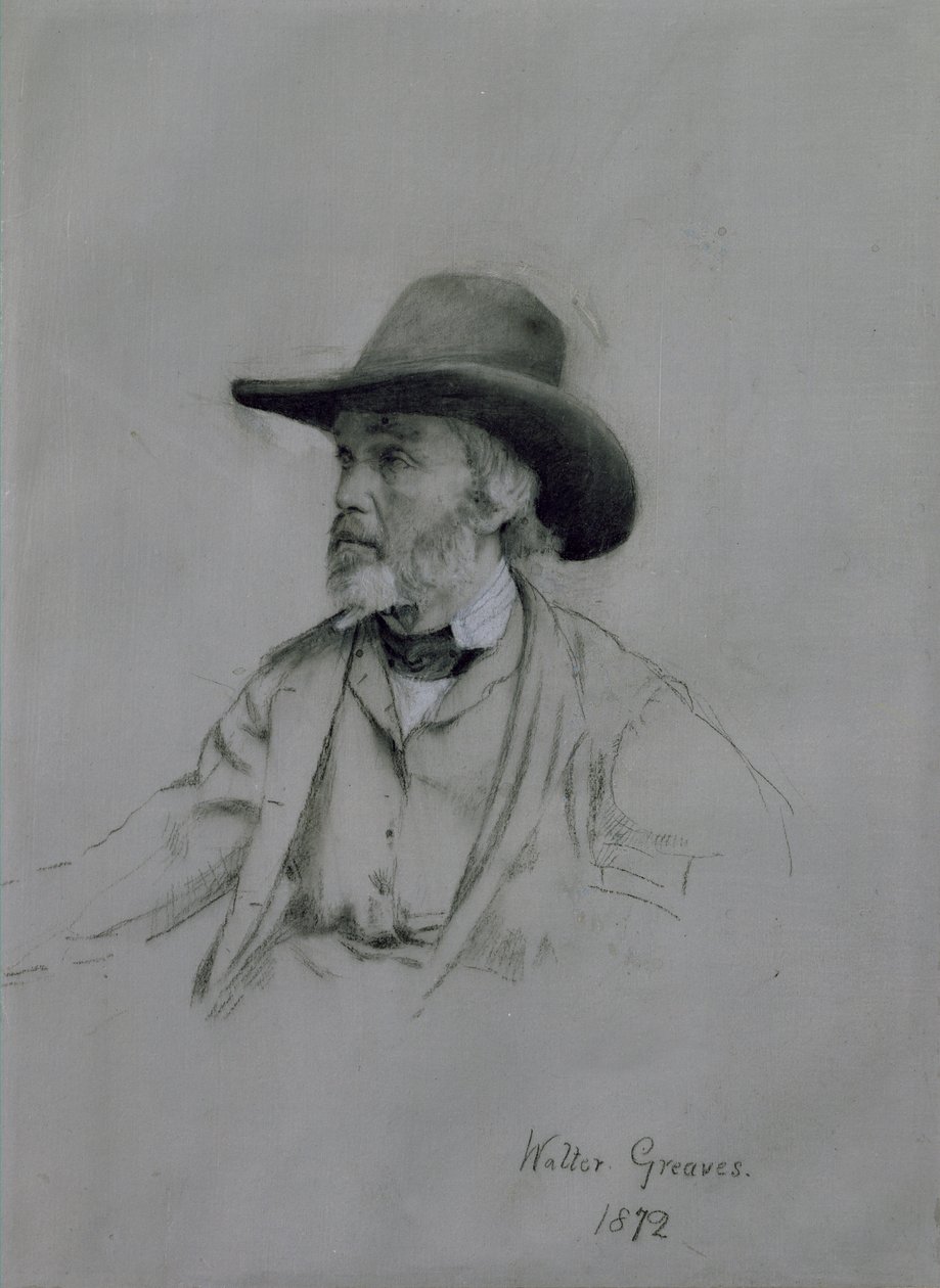 थॉमस कार्लाइल (1795-1881), 1872 (चाक) द्वारा वाल्टर ग्रीव्स