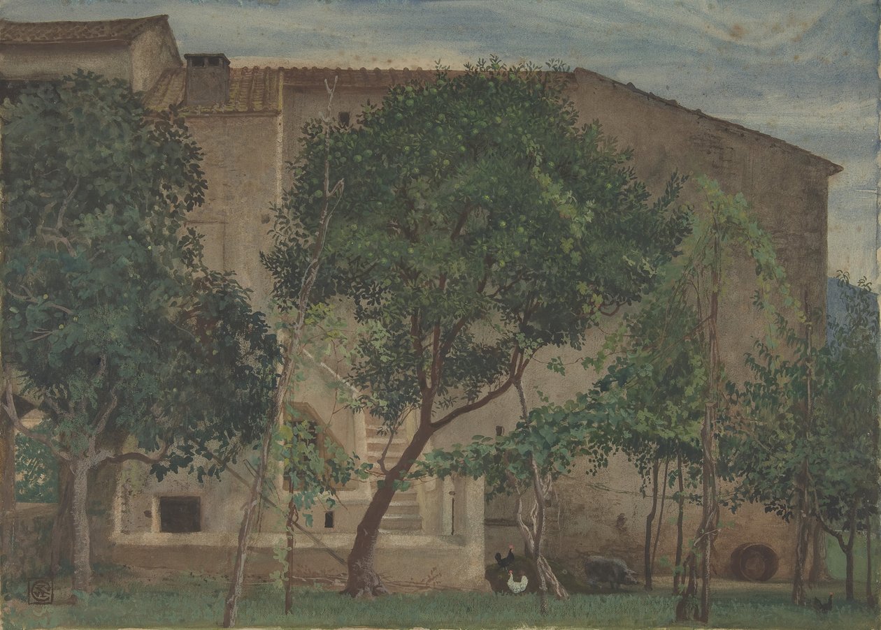 इतालवी फार्महाउस, 1871-3। द्वारा वाल्टर क्रेन