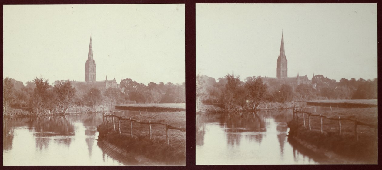 सैलिसबरी कैथेड्रल, सैलिसबरी, विल्टशायर, विल्टशायर, 1913। द्वारा वाल्टर एडवर्ड ज़ेटमायरी