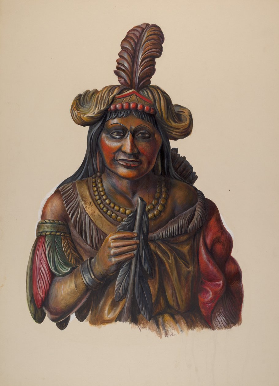सिगार स्टोर इंडियन, सी. 1937. द्वारा वाल्टर होचस्ट्रैसर