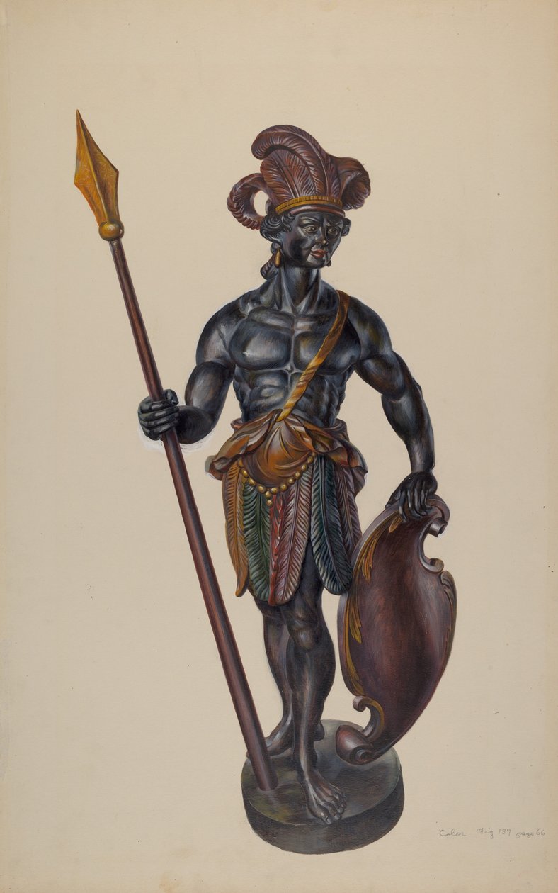 सिगार स्टोर इंडियन, सी. 1937. द्वारा वाल्टर होचस्ट्रैसर
