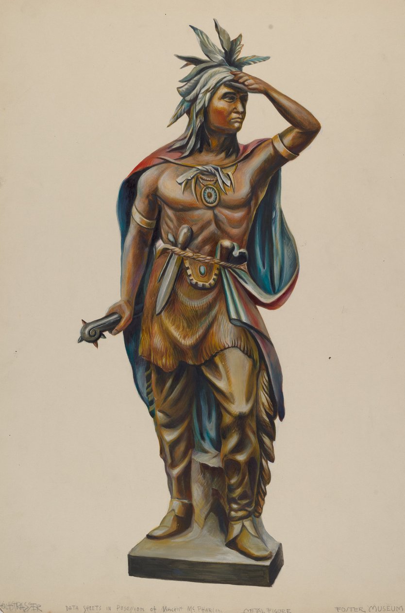 सिगार स्टोर इंडियन, सी. 1938. द्वारा वाल्टर होचस्ट्रैसर