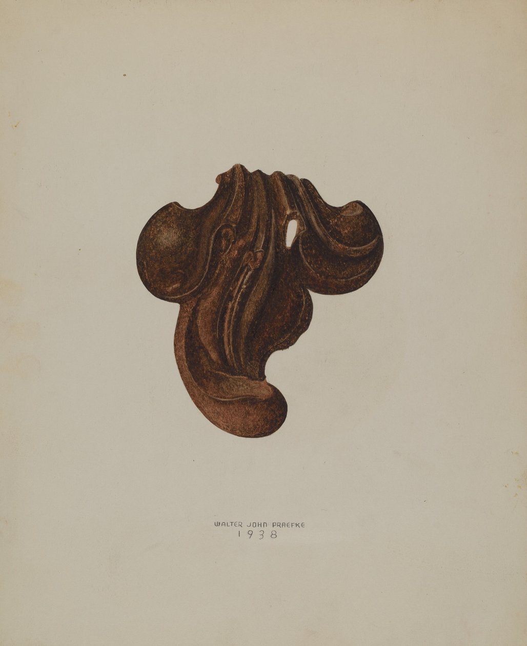 सजावटी लोहे का पत्ता, 1938। द्वारा वाल्टर प्रीफके