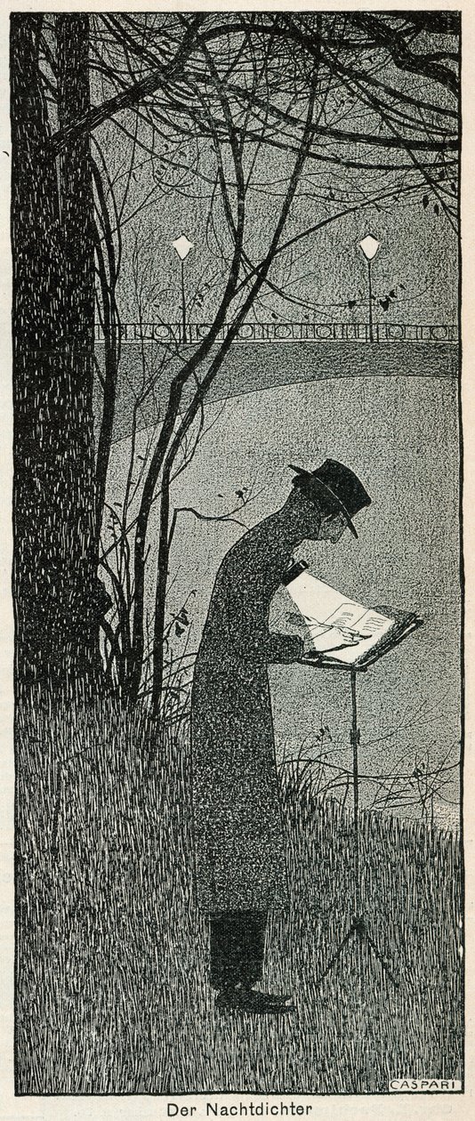 'द नाइट पोएट' 'द नाइट-क्लोजर', 1898 द्वारा वाल्थर कैस्पारी
