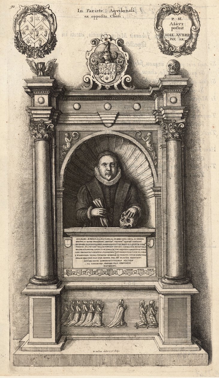 ऑब्रे (स्मारक)। राज्य १ द्वारा Wenceslaus Hollar