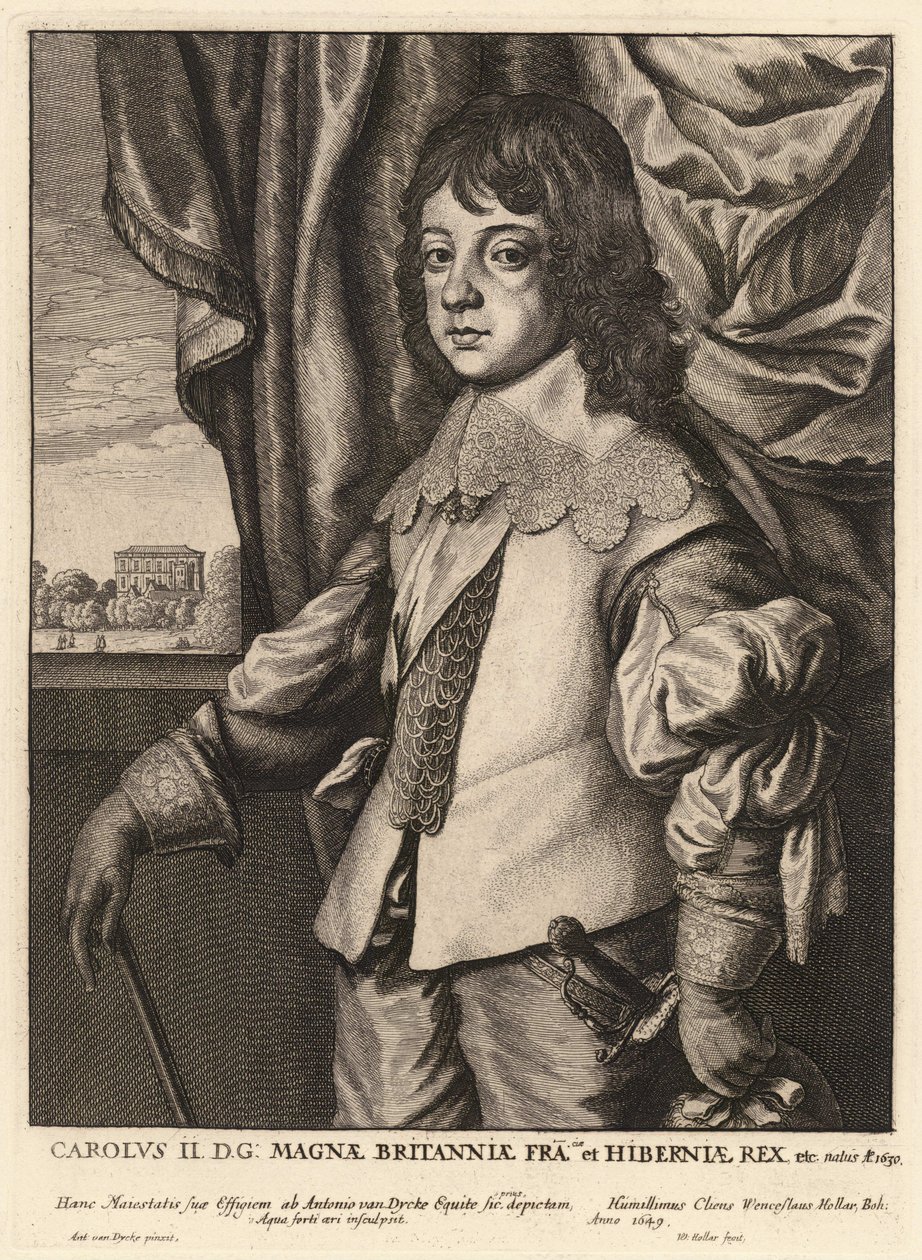 चार्ल्स द्वितीय। राज्य 7 द्वारा Wenceslaus Hollar