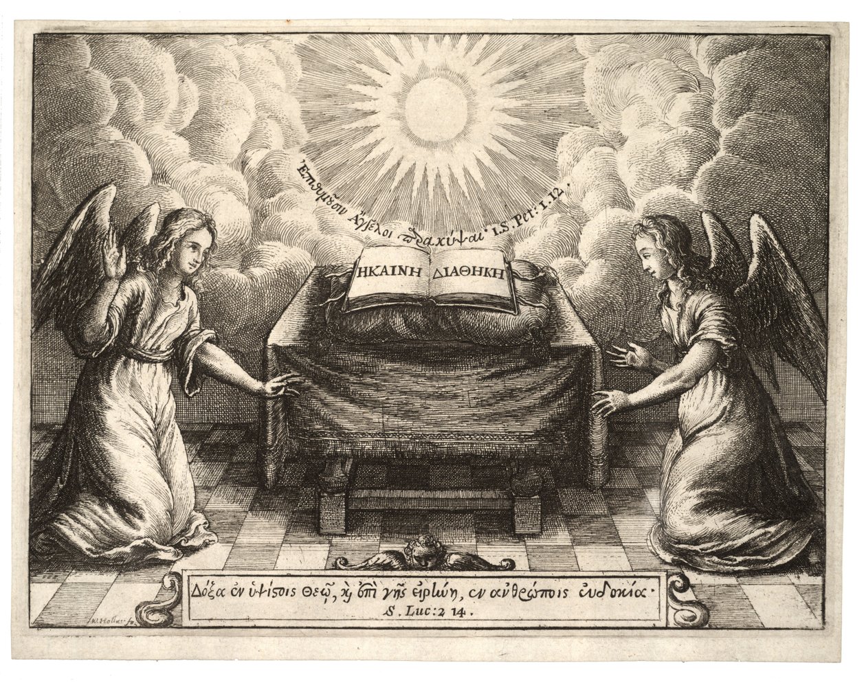 भोज की मेज। राज्य १ द्वारा Wenceslaus Hollar