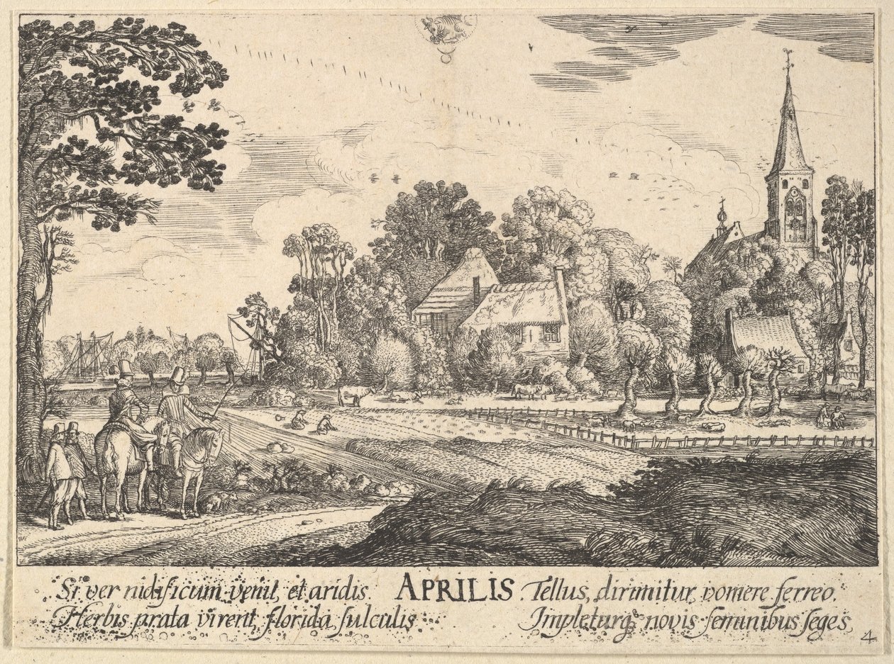 अप्रैल, 1628-29। द्वारा Wenceslaus Hollar