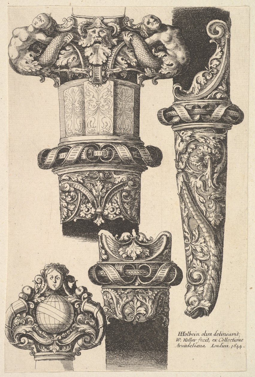 खंजर और म्यान, 1625-77। द्वारा Wenceslaus Hollar