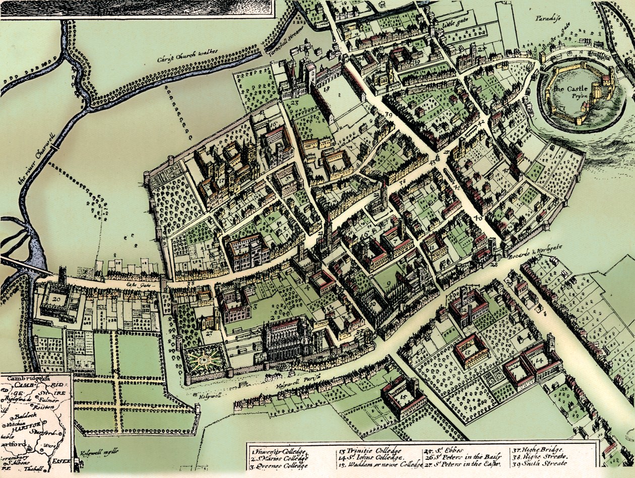 ऑक्सफोर्ड की होल्स योजना, c1643 द्वारा Wenceslaus Hollar