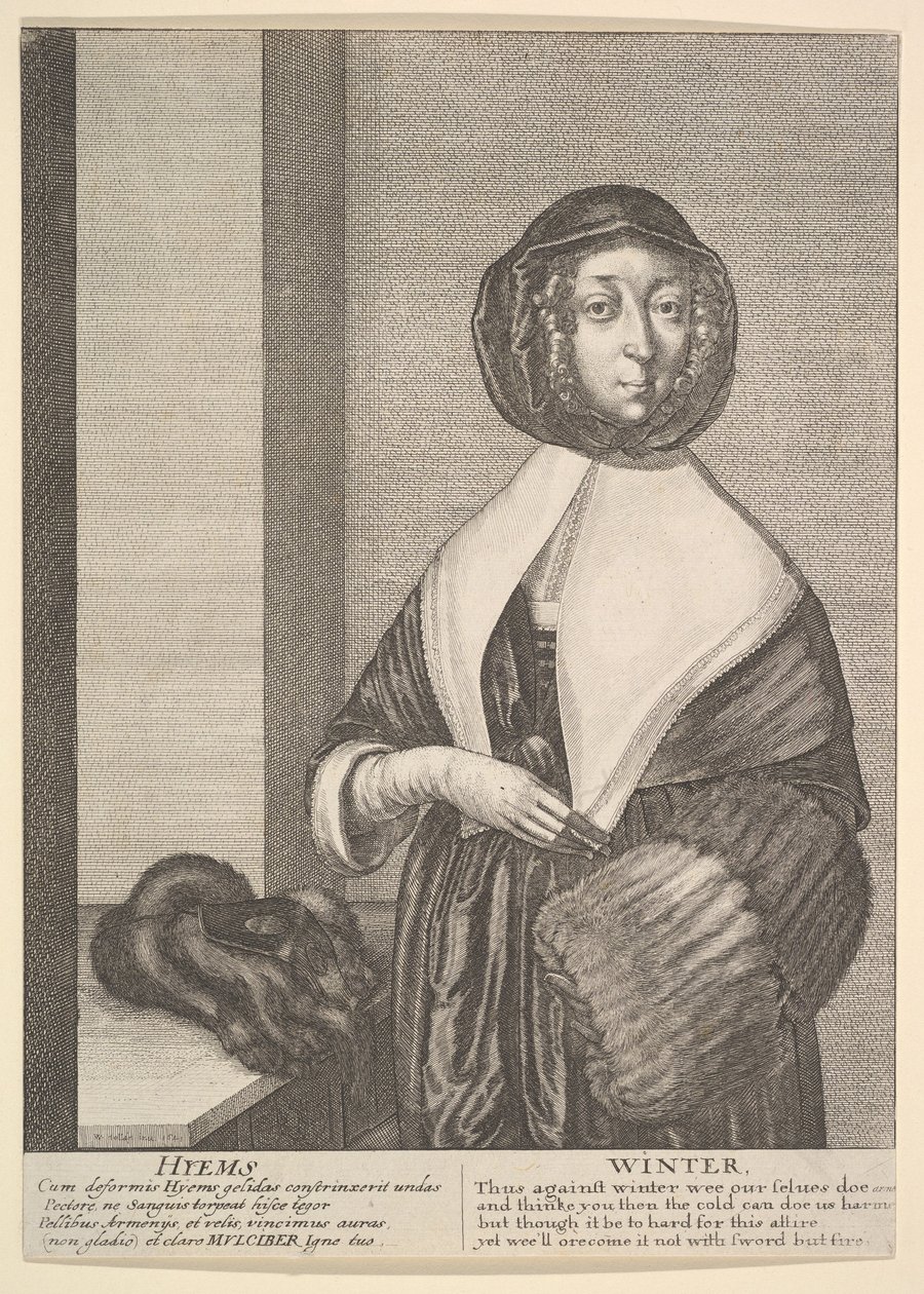 हाइम्स - विंटर थ्री-क्वार्टर-लेंथ सीजन, 1641। द्वारा Wenceslaus Hollar