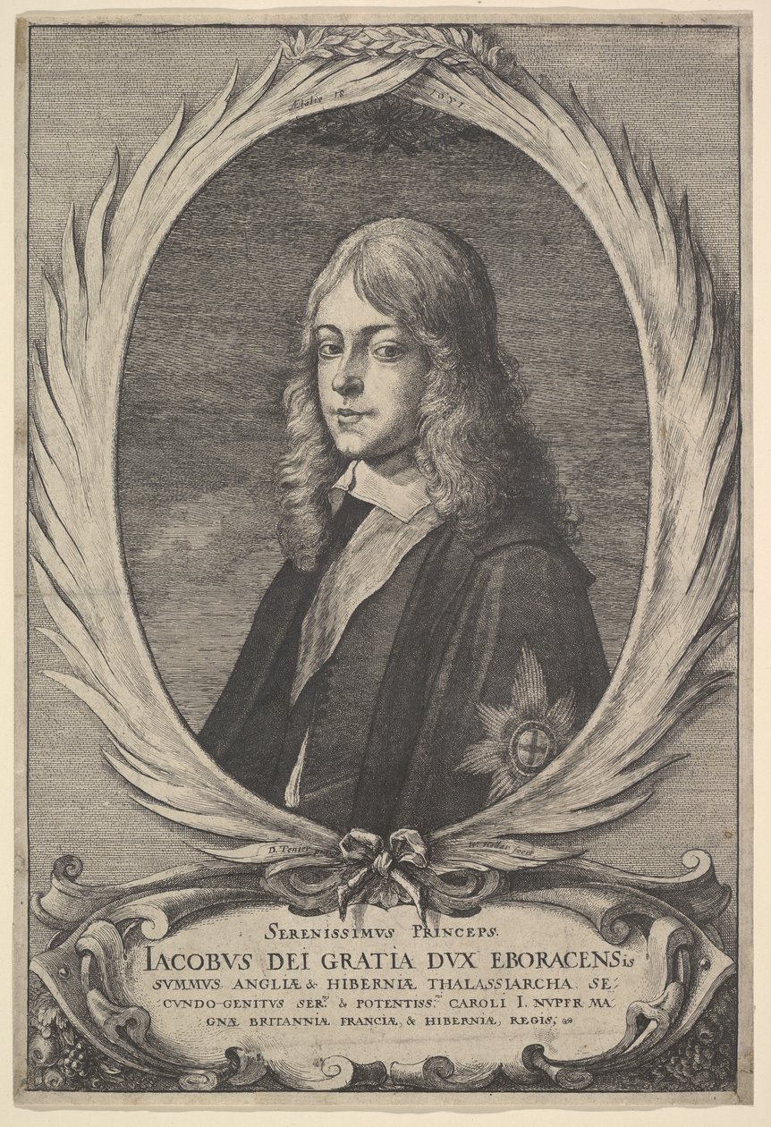 जेम्स, ड्यूक ऑफ यॉर्क, 1651। द्वारा Wenceslaus Hollar