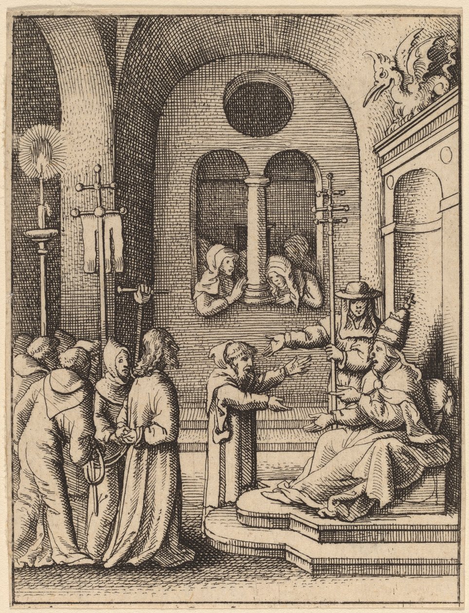 कैफा के सामने यीशु फिर से द्वारा Wenceslaus Hollar