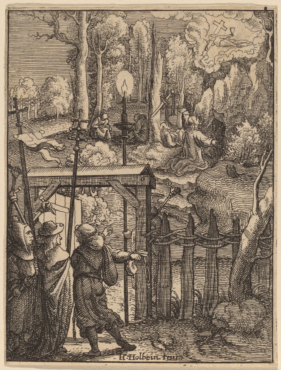 जैतून के पहाड़ पर यीशु द्वारा Wenceslaus Hollar