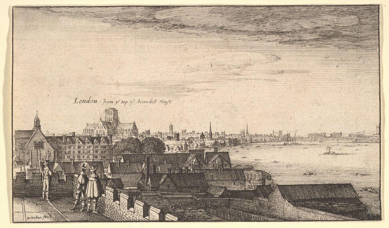 लंदन से अरुंडेल हाउस, 1643। द्वारा Wenceslaus Hollar