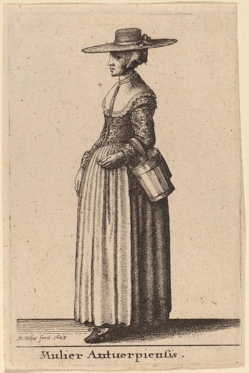 एंटवर्प की महिला द्वारा Wenceslaus Hollar