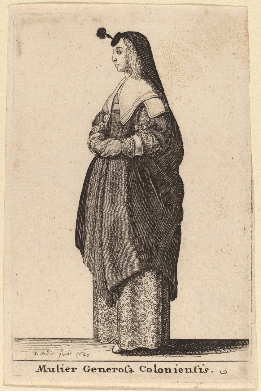 कोलोन की उदार महिला द्वारा Wenceslaus Hollar