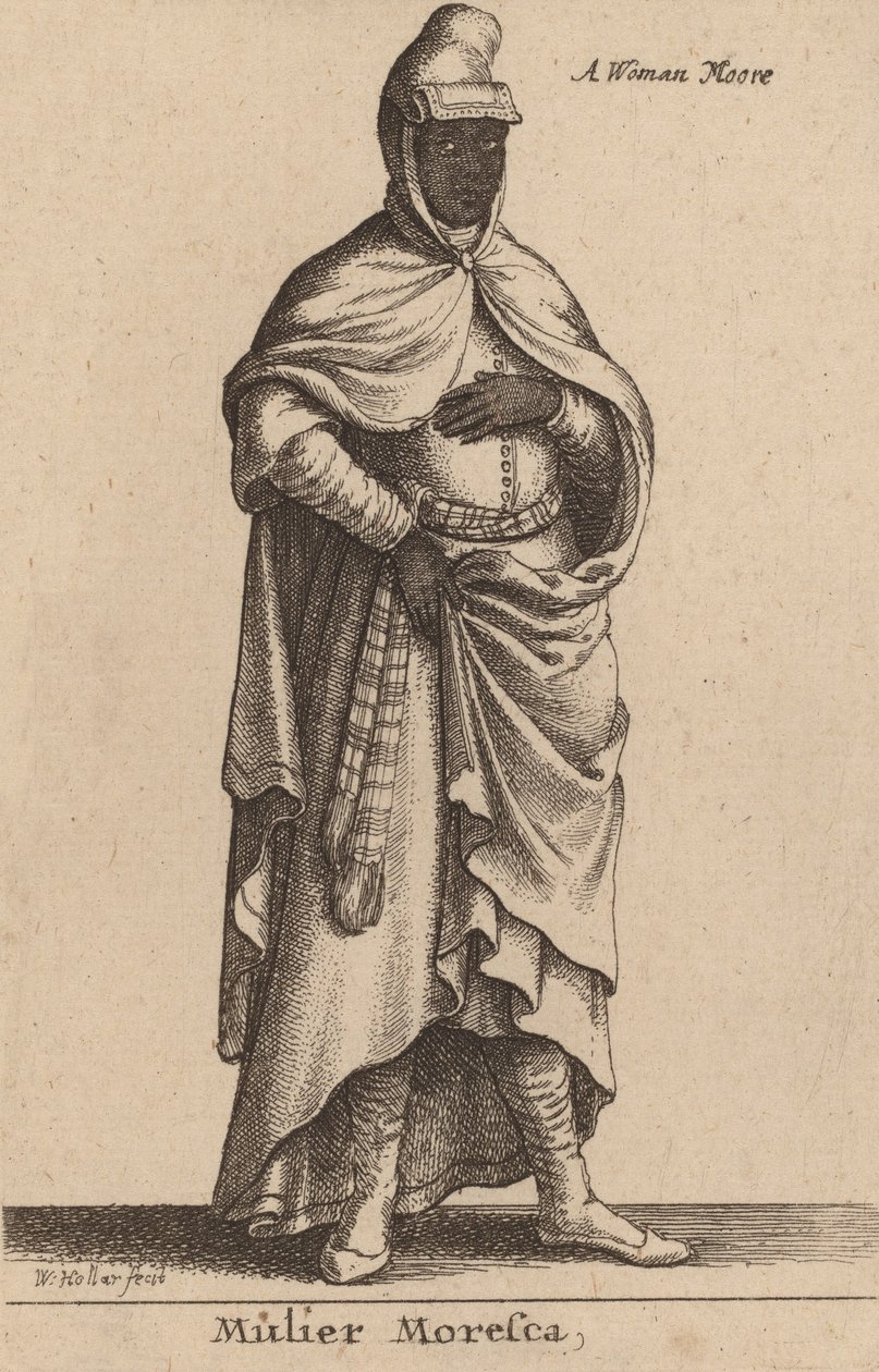 मुलियर मोरेस्का। द्वारा Wenceslaus Hollar