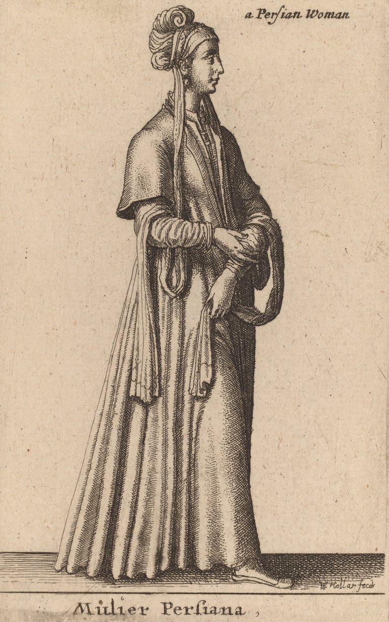 एक फारसी महिला। द्वारा Wenceslaus Hollar