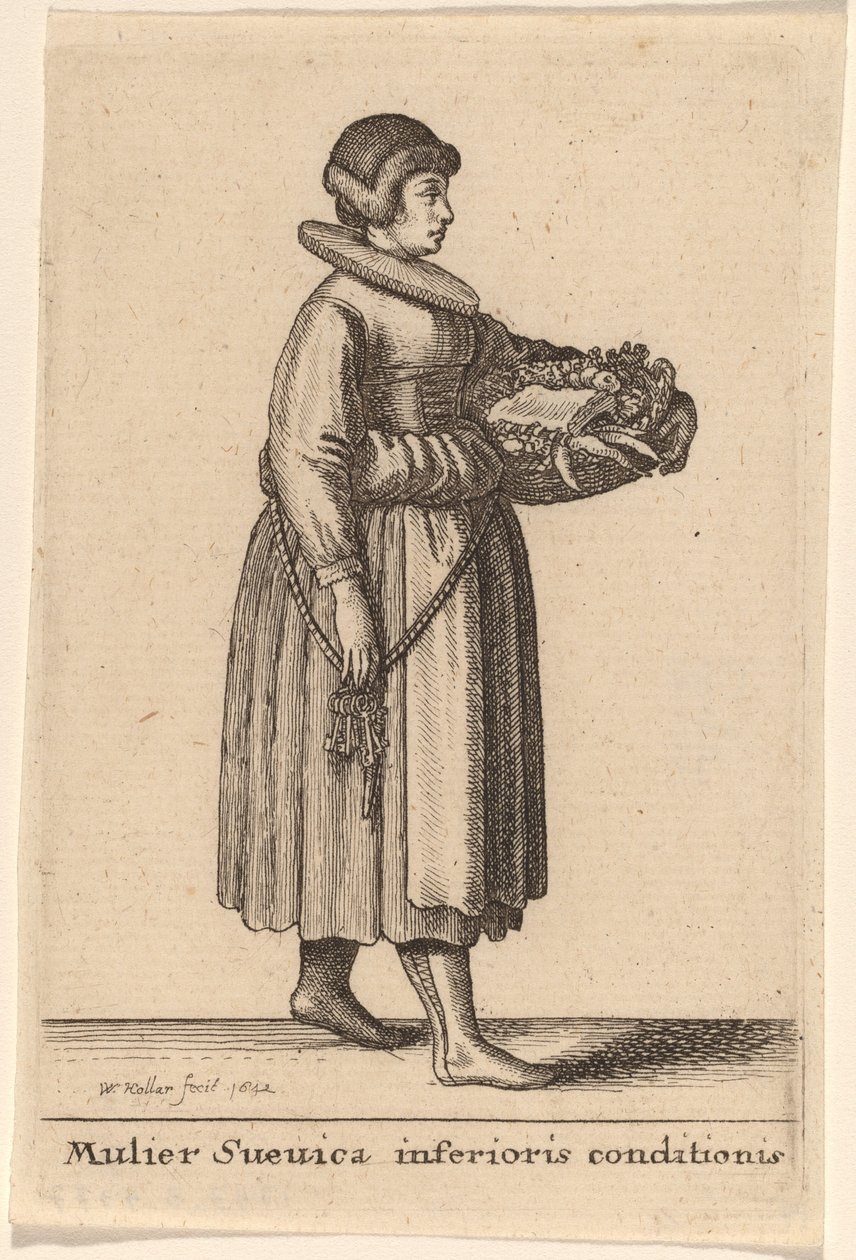 निम्न स्थिति की एक स्वीडिश महिला द्वारा Wenceslaus Hollar