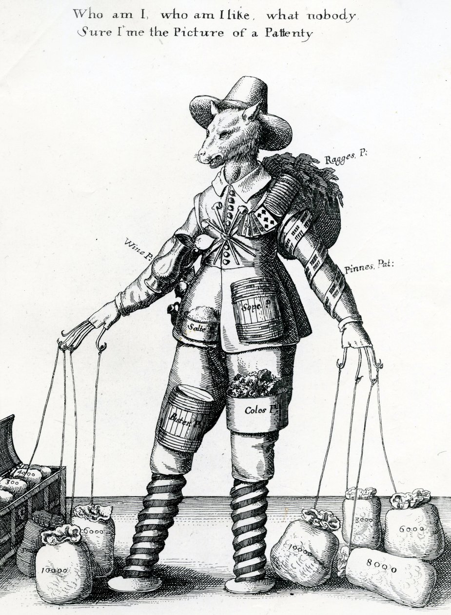 व्यंग्यात्मक प्रिंट, 1641-1650 द्वारा Wenceslaus Hollar