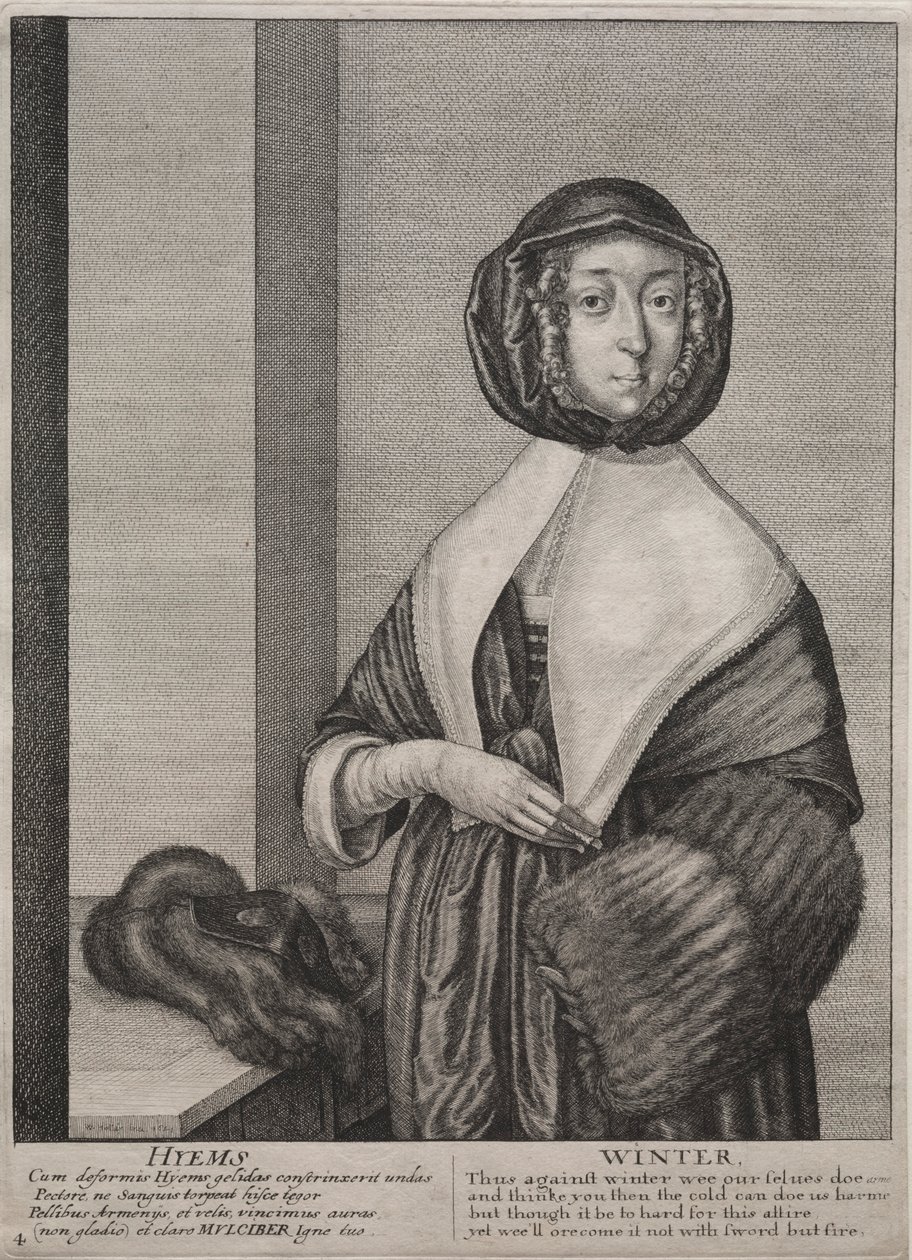 द फोर सीजन्स: विंटर, 1641। द्वारा Wenceslaus Hollar