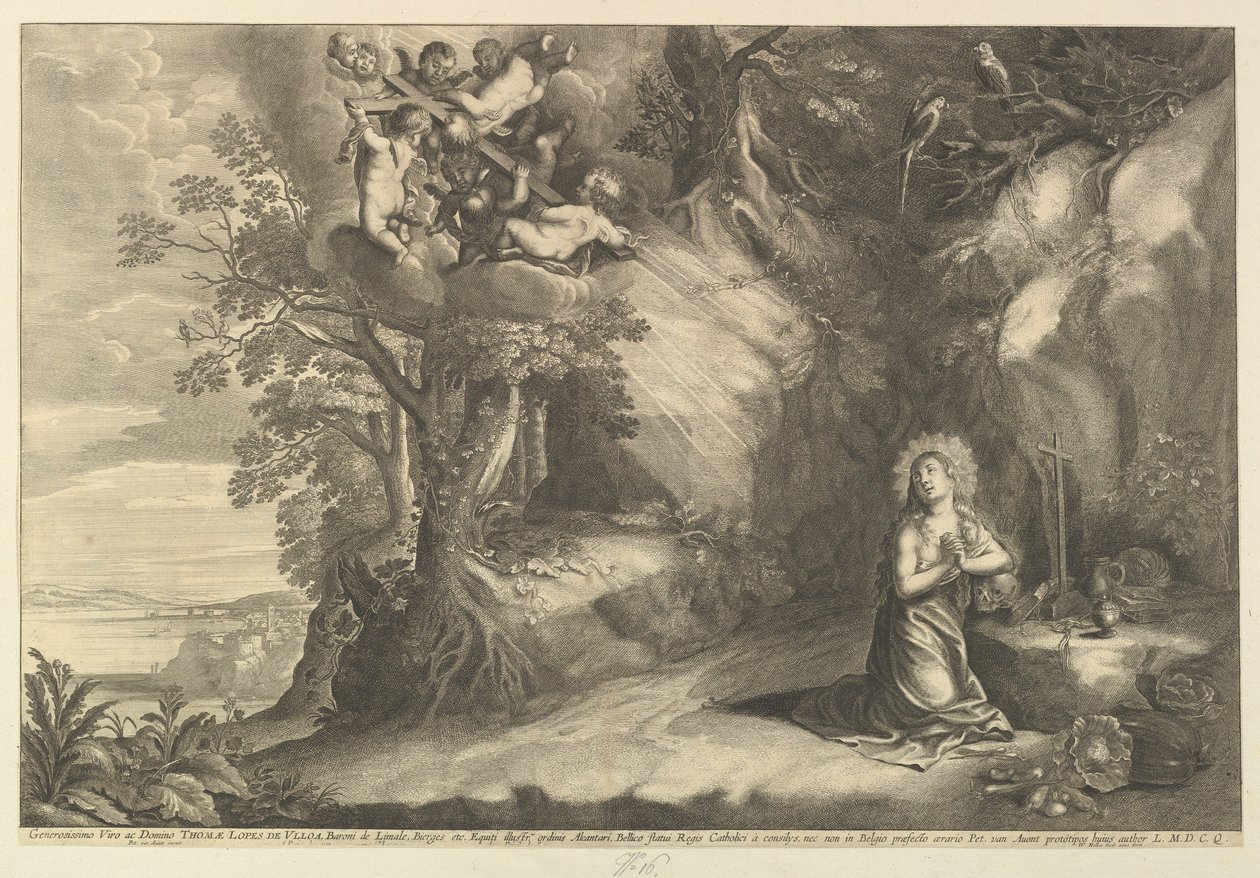द घुटने मैग्डलेन, 1625-77। द्वारा Wenceslaus Hollar