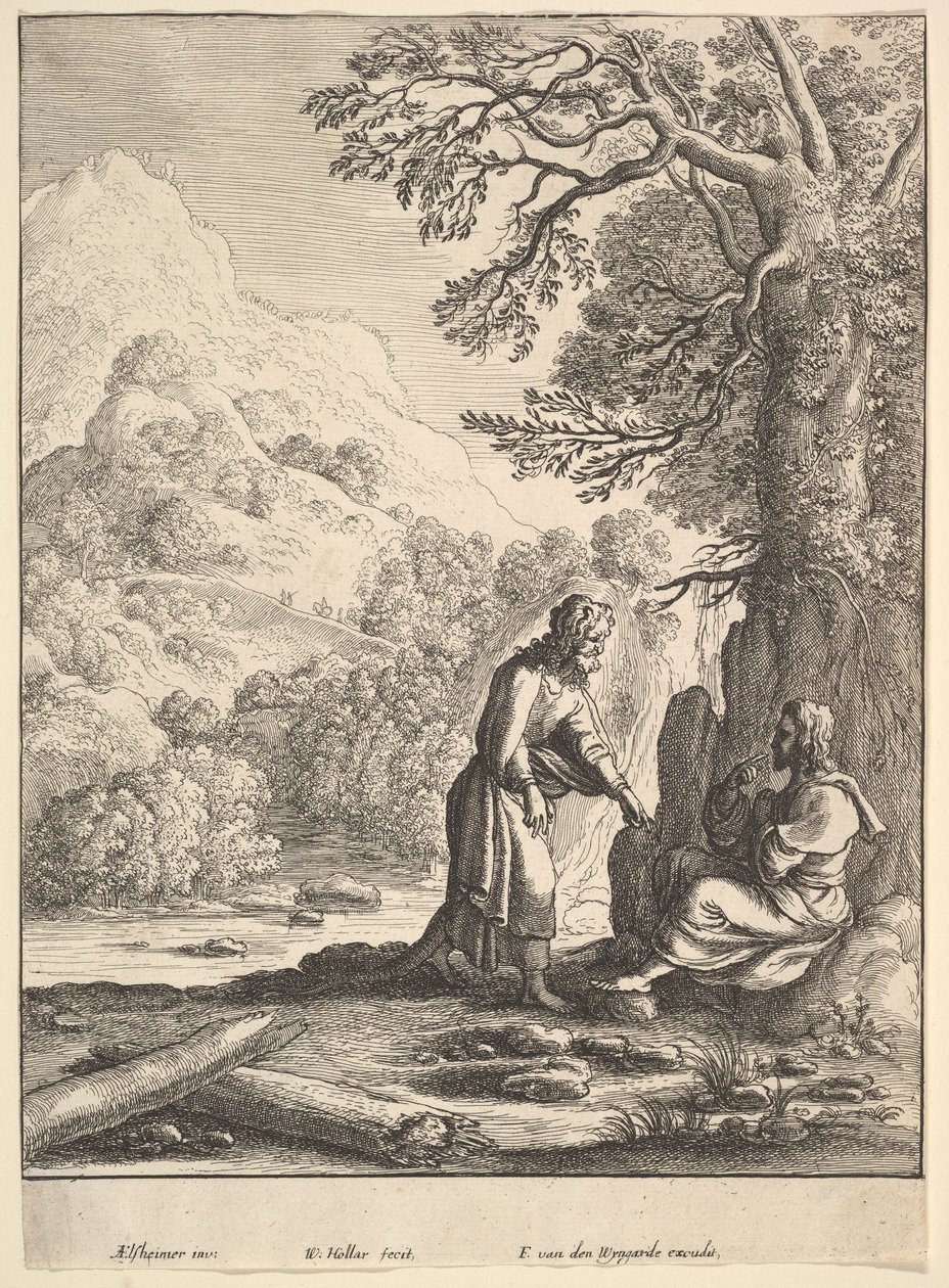 प्रलोभन, 1625-77। द्वारा Wenceslaus Hollar