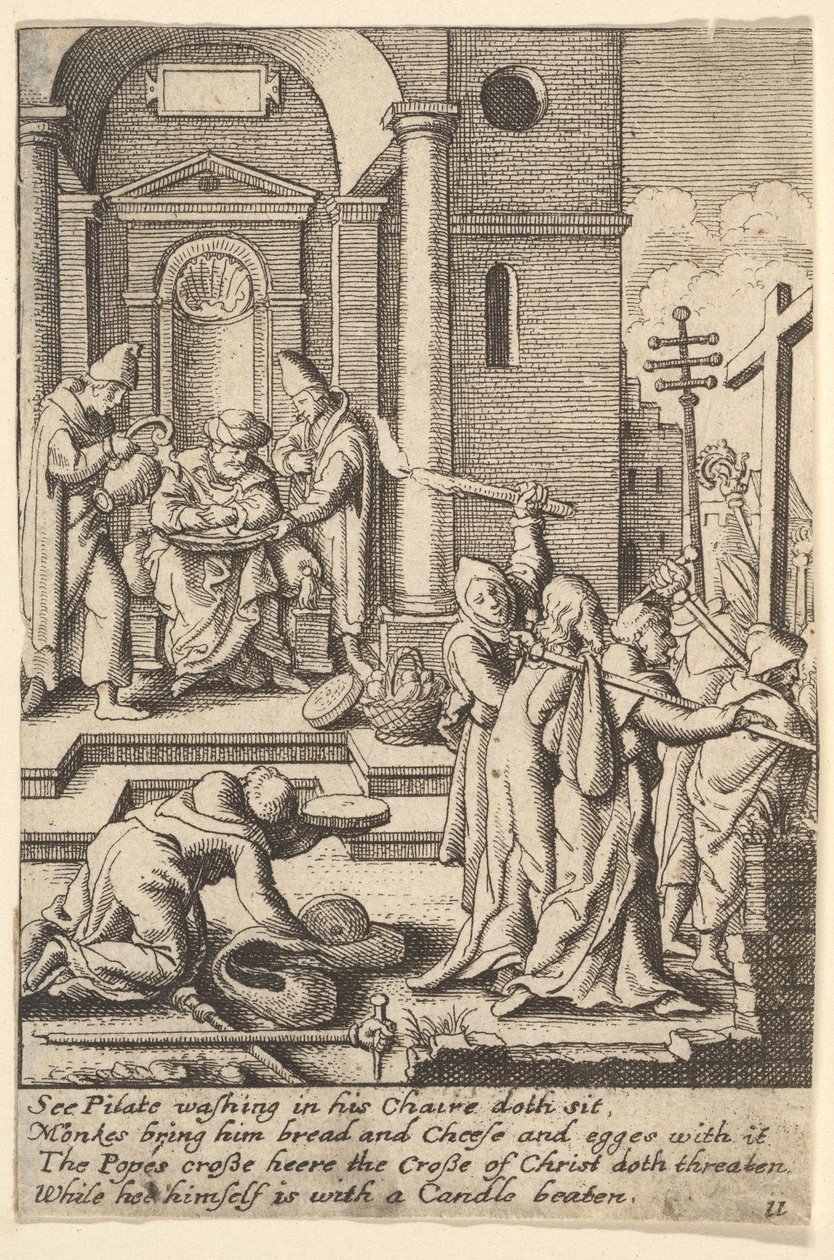 हाथ धोना, 1625-77 द्वारा Wenceslaus Hollar