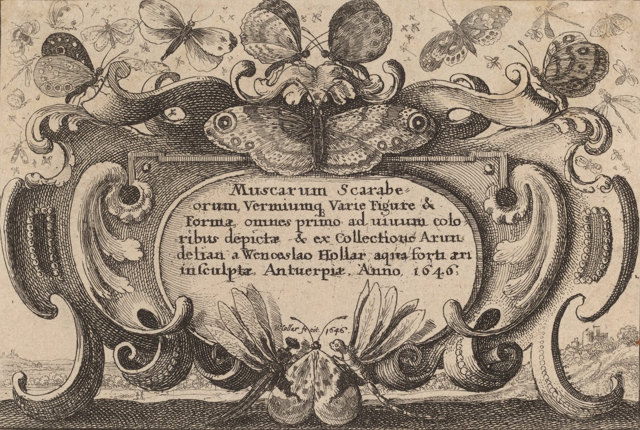 शीर्षक पृष्ठ, 1646। द्वारा Wenceslaus Hollar