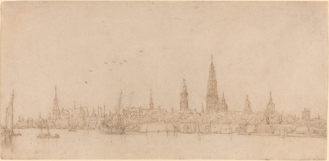 एंटवर्प का दृश्य द्वारा Wenceslaus Hollar