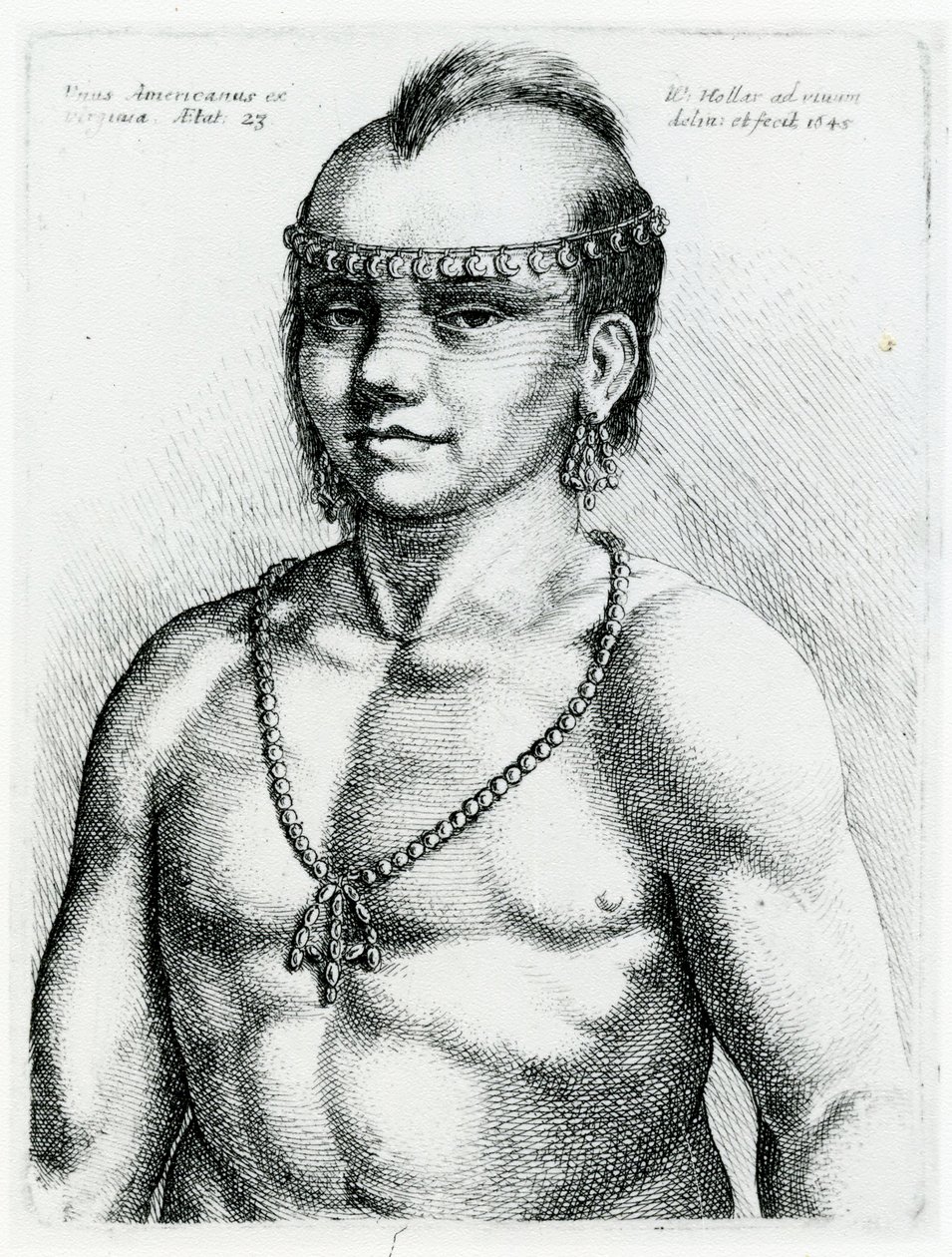 वर्जिनियन इंडियन, 1645 द्वारा Wenceslaus Hollar