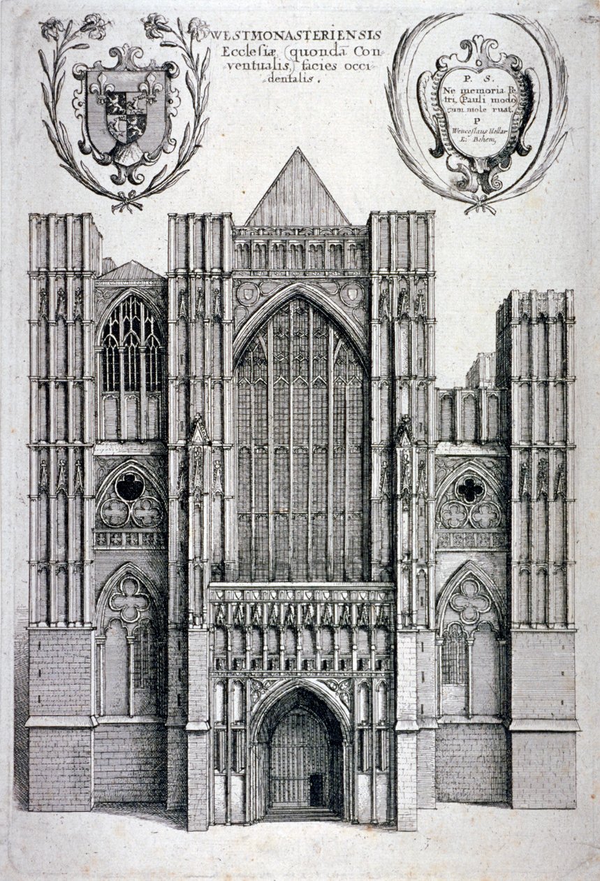 वेस्टमिंस्टर एब्बे, लंदन, c1650 द्वारा Wenceslaus Hollar