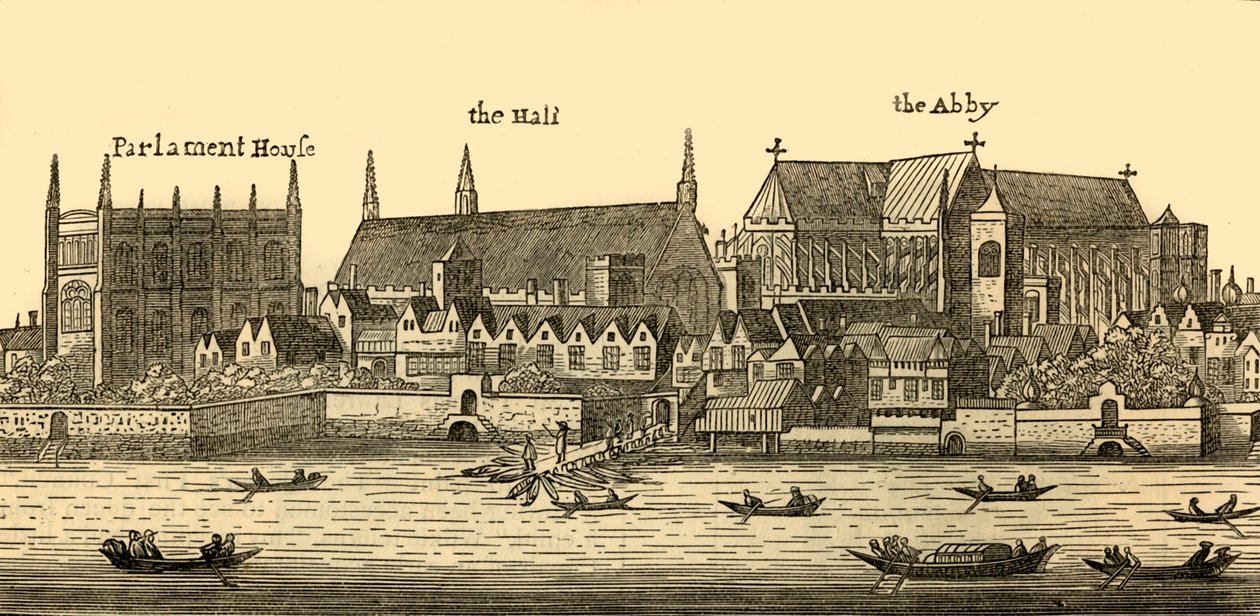 1640, 1881 में वेस्टमिंस्टर। द्वारा Wenceslaus Hollar