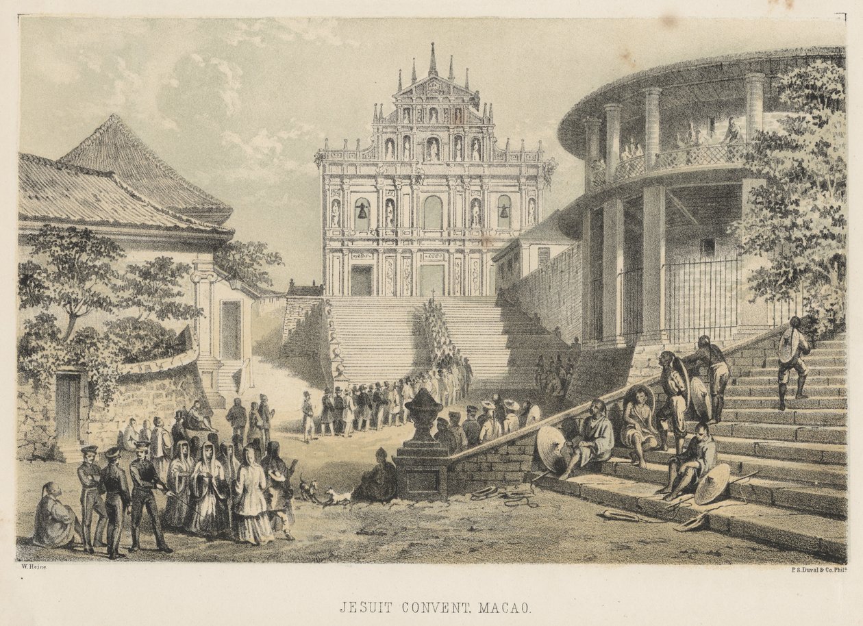 जेसुइट कॉन्वेंट, मकाओ, 1855 द्वारा विल्हेम जोसेफ हेन