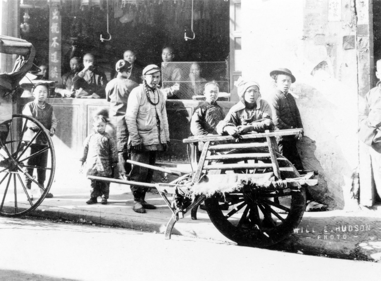 ए व्हीलब्रो, चीन, c.1905-7 (bw फोटो) द्वारा विल ई। हडसन