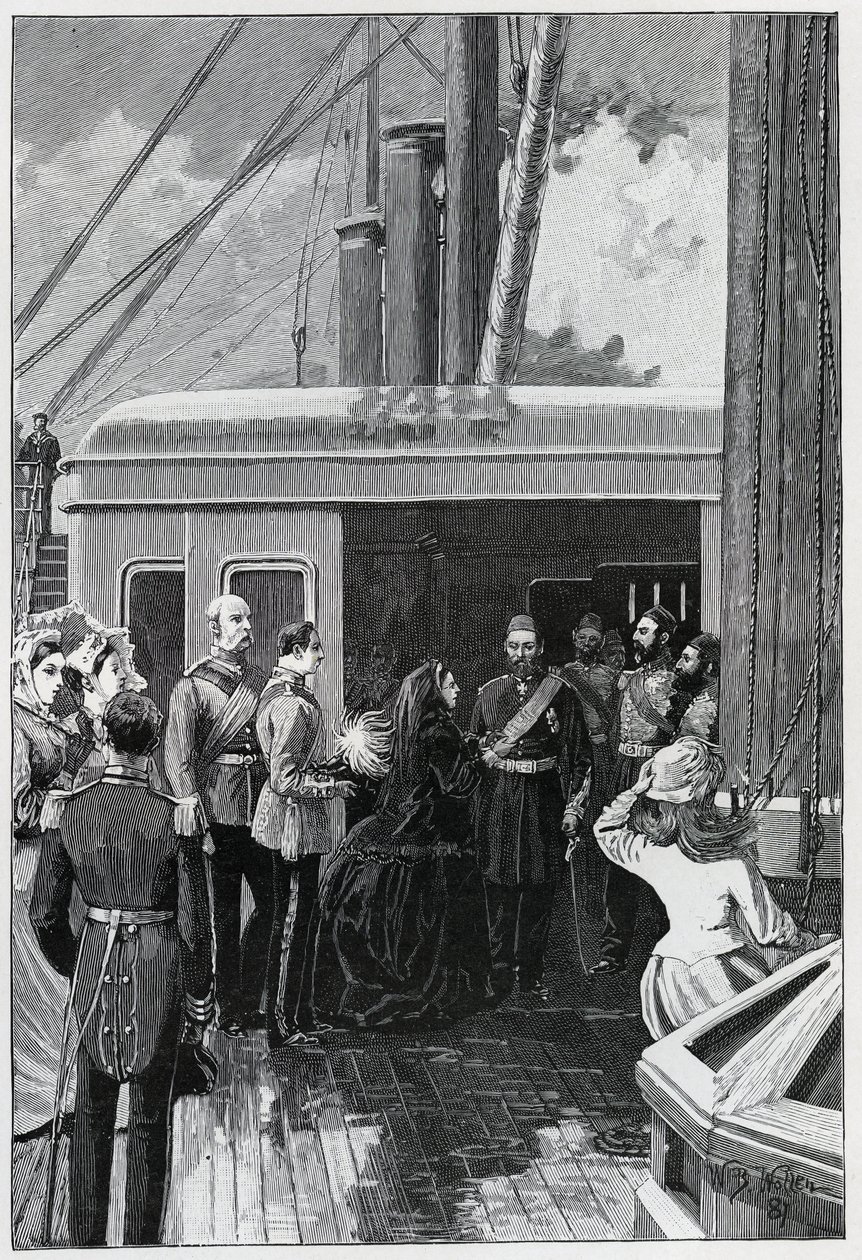 1881 के आदेश के साथ रानी ने अब्दुल अजीज का निवेश किया द्वारा विलियम बार्न्स ऊन