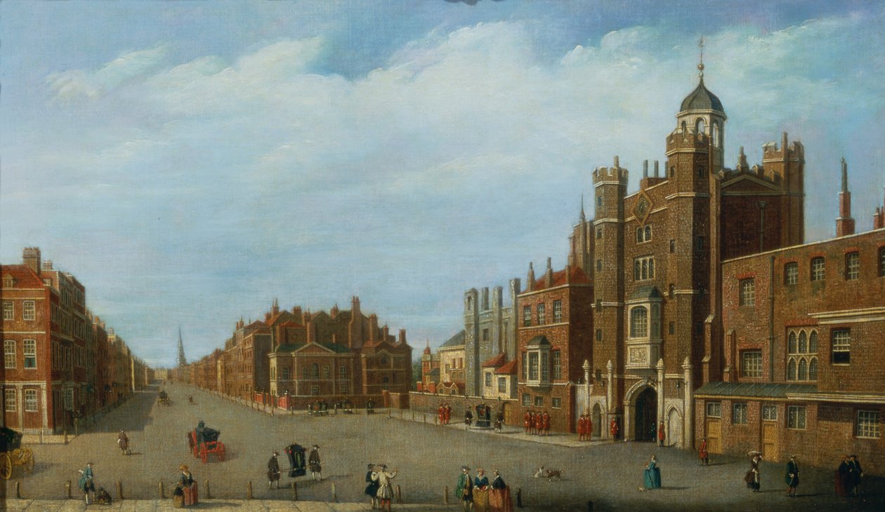सेंट जेम्स पैलेस और पल मॉल का दृश्य, c.1770 द्वारा विलियम जेम्स