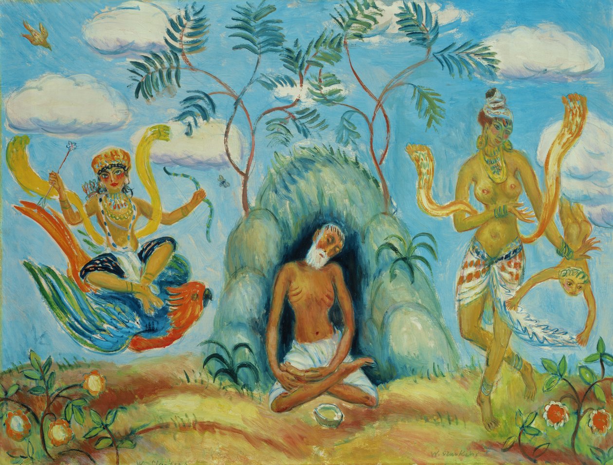 कृष्णा और मूर्ख दासी द्वारा विलियम जेम्स ग्लेकेन्स