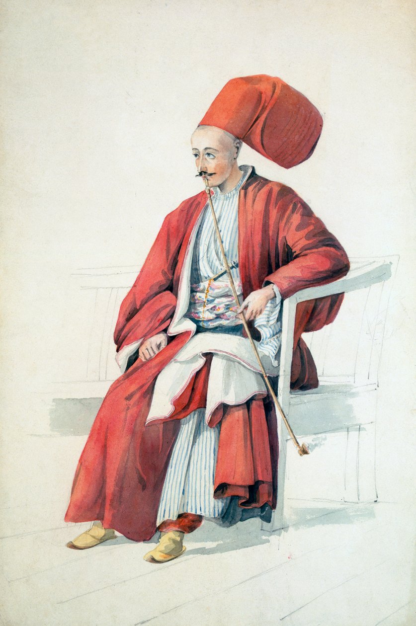 अदालत का एक अधिकारी या सुल्तान का नौकर, c.1810 द्वारा विलियम पेज